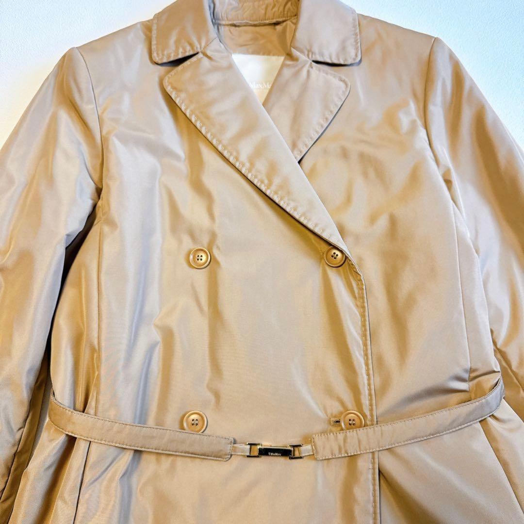 S Max MARA 中綿コート　ロングコート ゴールド金具　ベージュ38