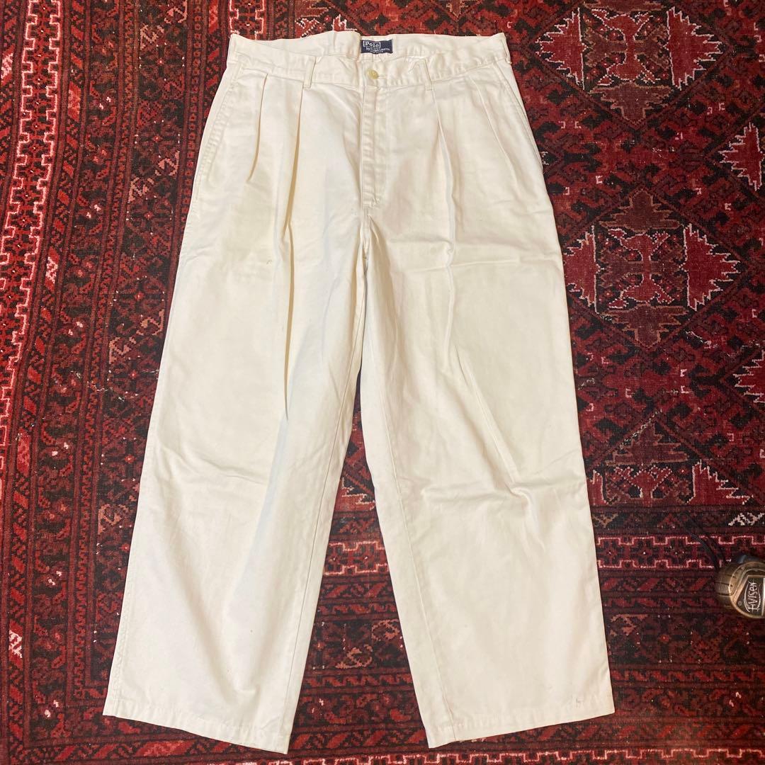 Polo by Ralph Lauren ホワイト チノパンusa製 ビンテージ