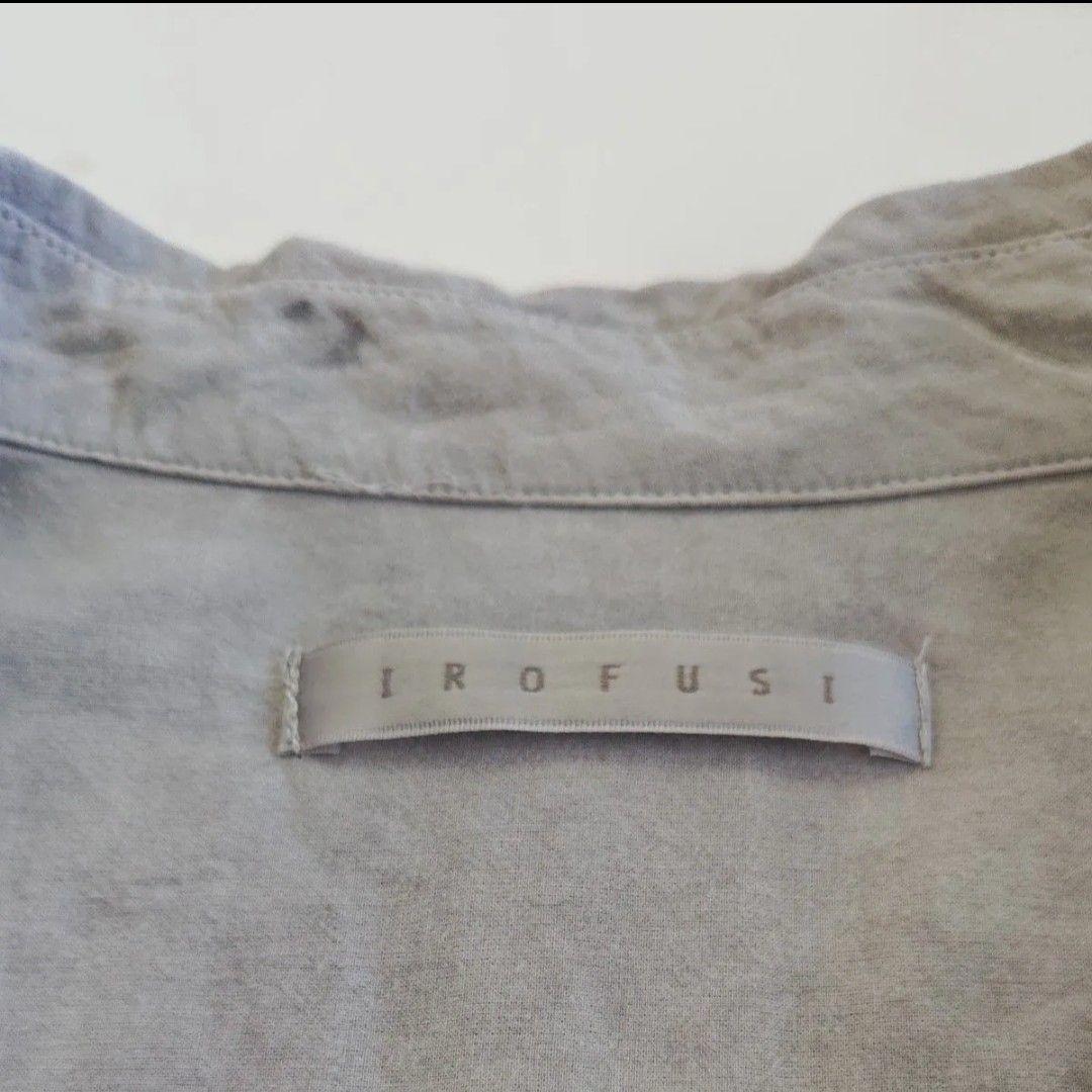 IROFUSI イロフシ 遊墨 シャツワンピース ゆったり コットンガーゼ