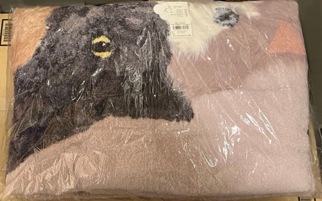 新品 ジェラートピケ CAT3柄 ジャガードマルチカバー ピローケース セット