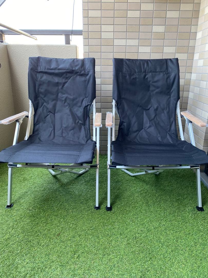 【kazu】ローチェア30 ブラック 2脚セット