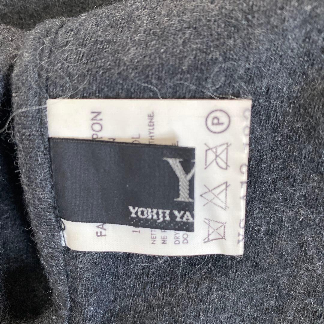 ヨウジヤマモト　Yohji Yamamoto マフラー　ショート　グレー　ウール