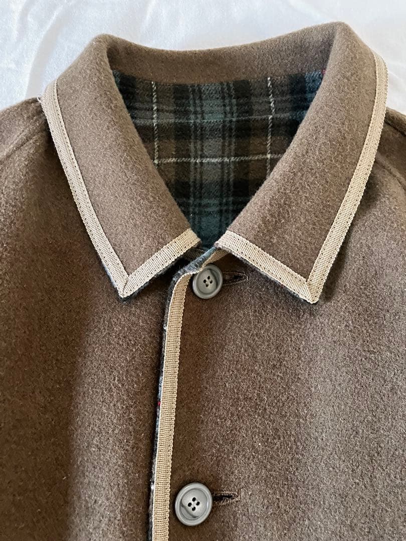 【希少】YORKLAND ヨークランド　リバーシブル　英国チェック柄　ゆったり