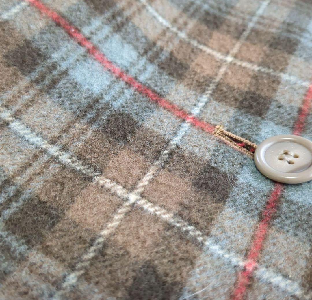 【希少】YORKLAND ヨークランド　リバーシブル　英国チェック柄　ゆったり