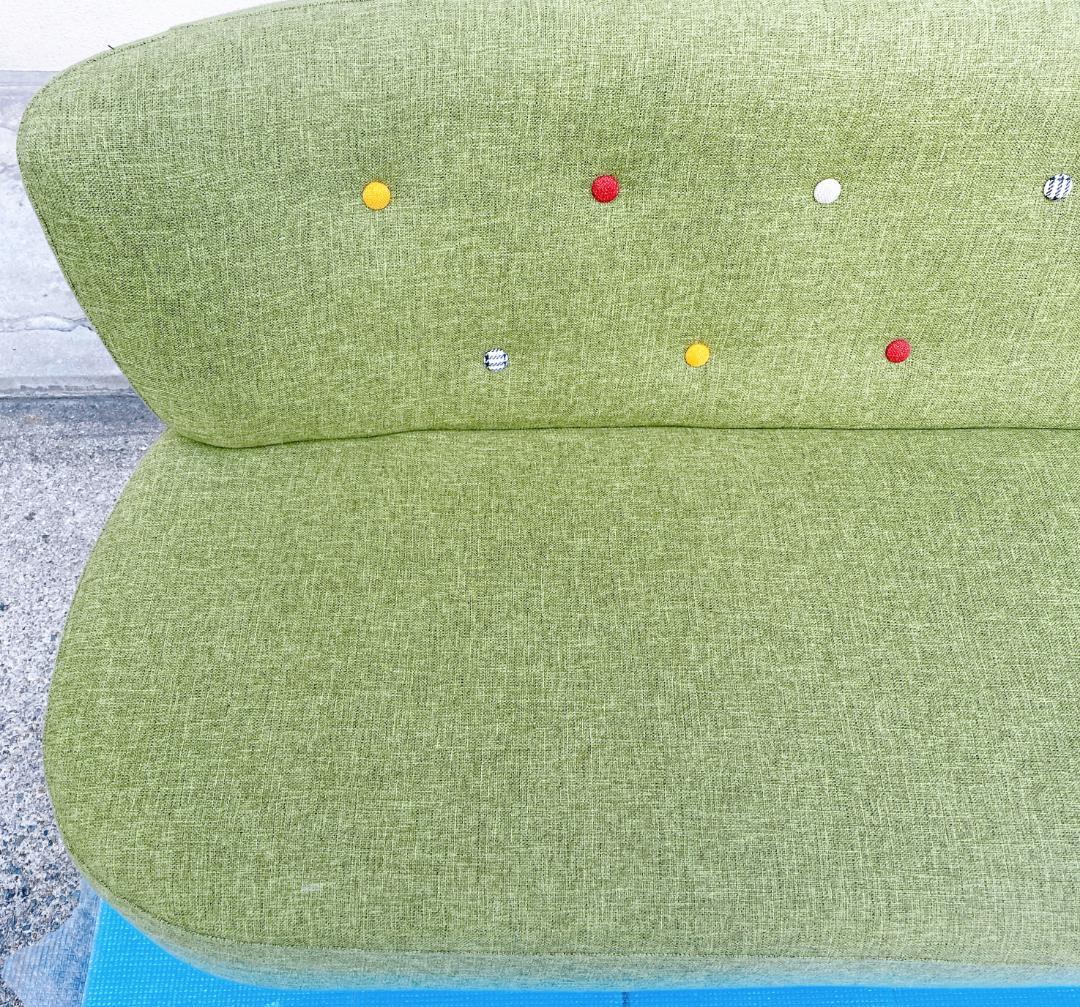 DAH　不二貿易 ソファ 2人掛け 幅123cm デイジグリーン