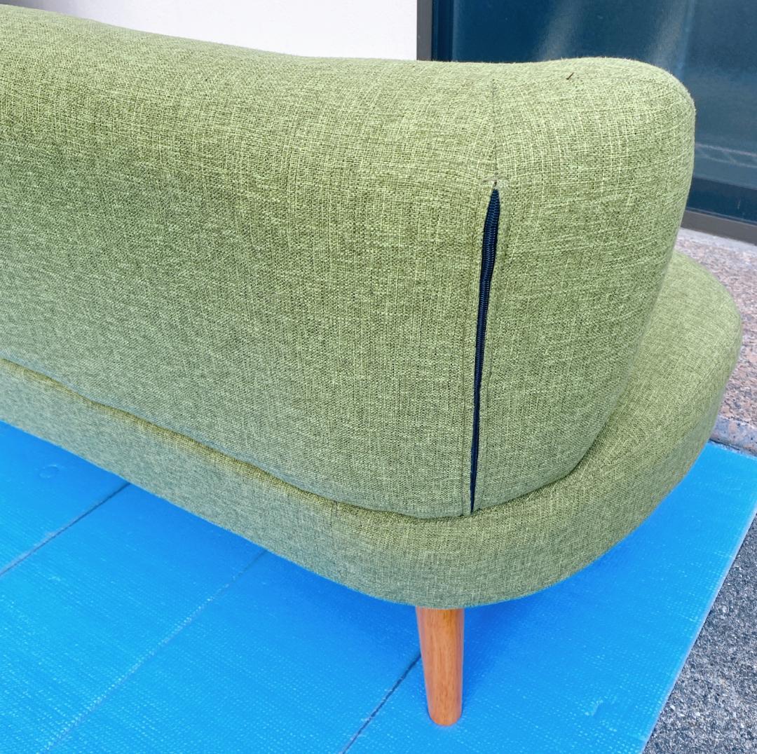 DAH　不二貿易 ソファ 2人掛け 幅123cm デイジグリーン