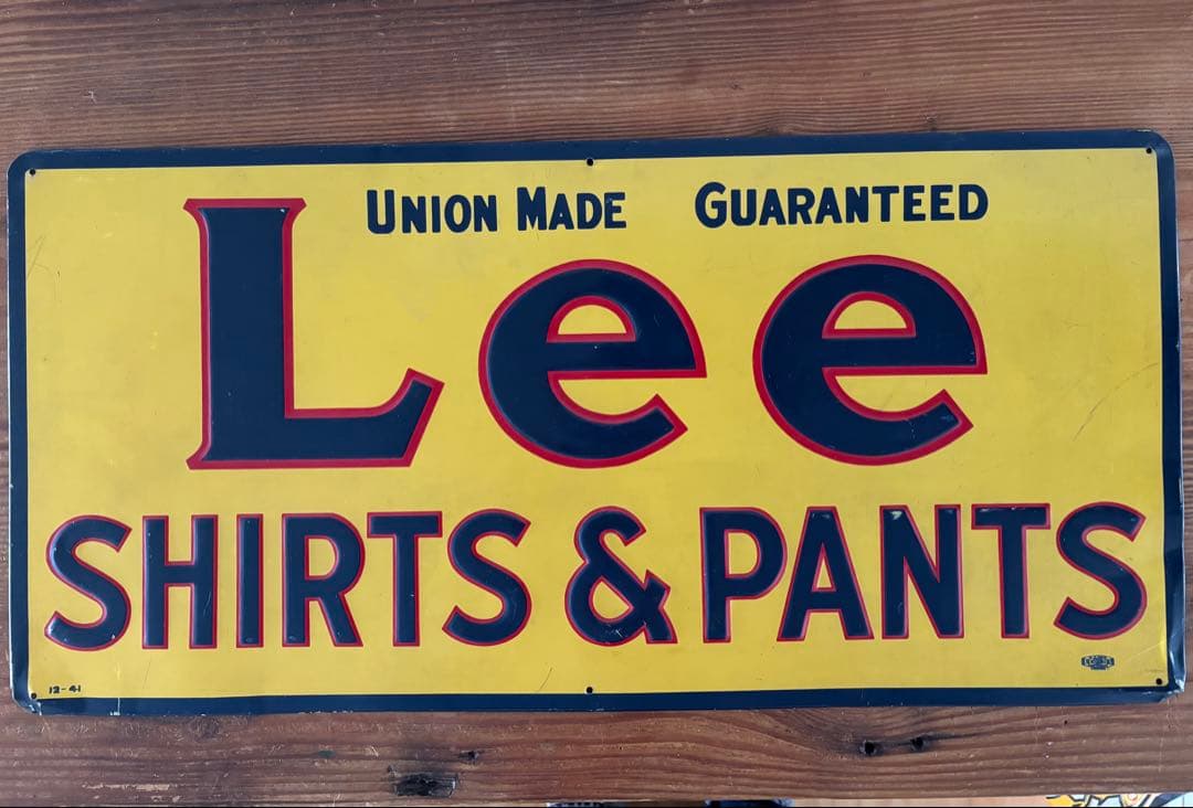 1930's～1940's Lee ADVERTISING SIGN 看板