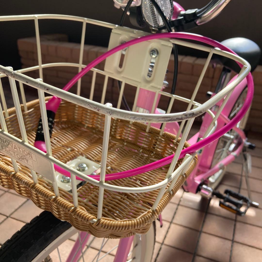アサヒイノベーションファクトリー ピンク かご付き　18インチ　福岡市引き取り