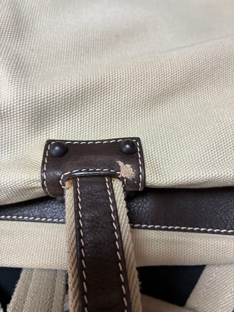 LOEWEトートバッグ2WAYショルダー キャンバス/レザー