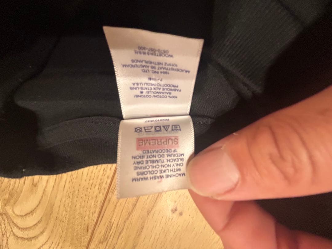 トップス supreme black means L/S TEE L size