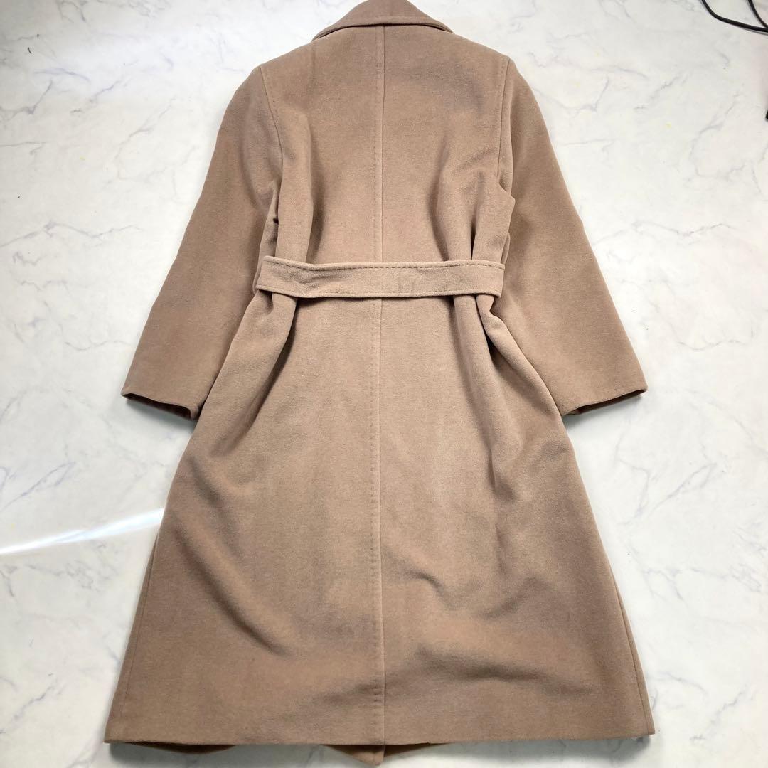 MaxMara 銀タグ ダブル アンゴラ ウール ロングコート キャメル 42