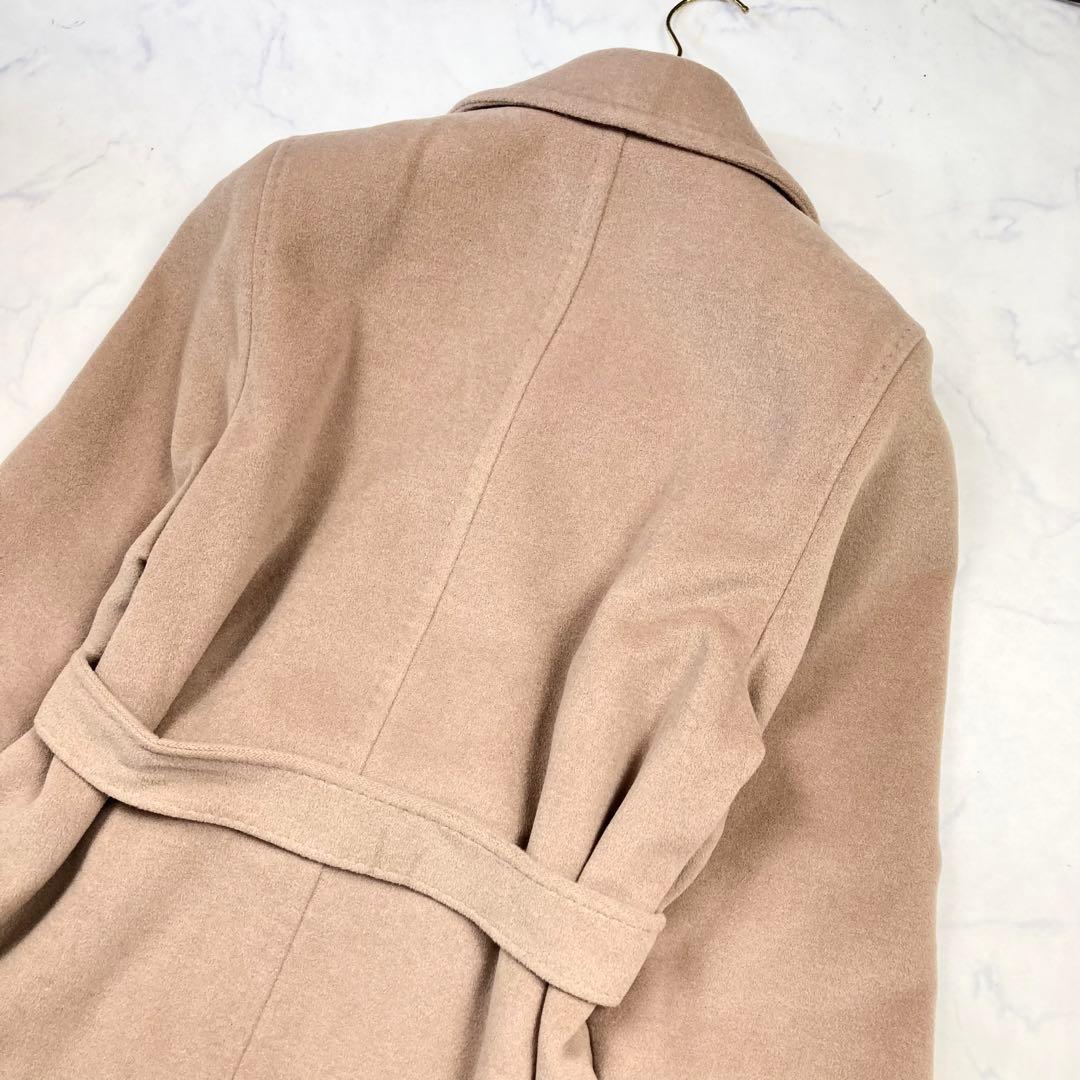 MaxMara 銀タグ ダブル アンゴラ ウール ロングコート キャメル 42