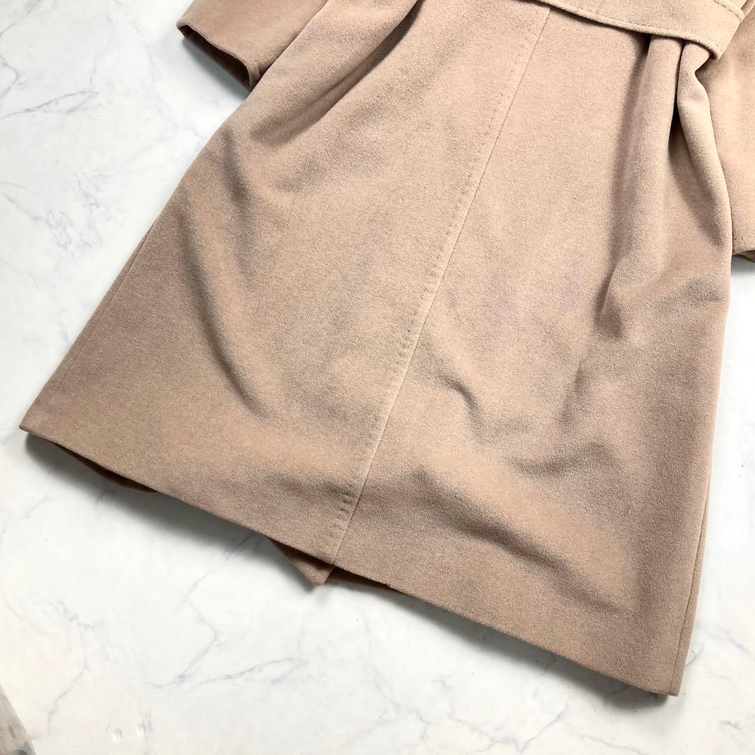MaxMara 銀タグ ダブル アンゴラ ウール ロングコート キャメル 42