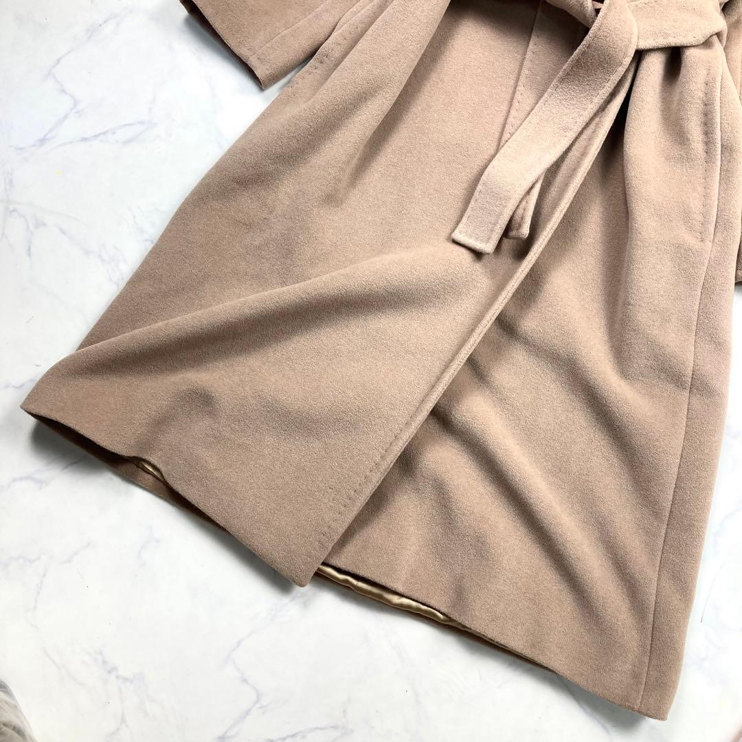 MaxMara 銀タグ ダブル アンゴラ ウール ロングコート キャメル 42