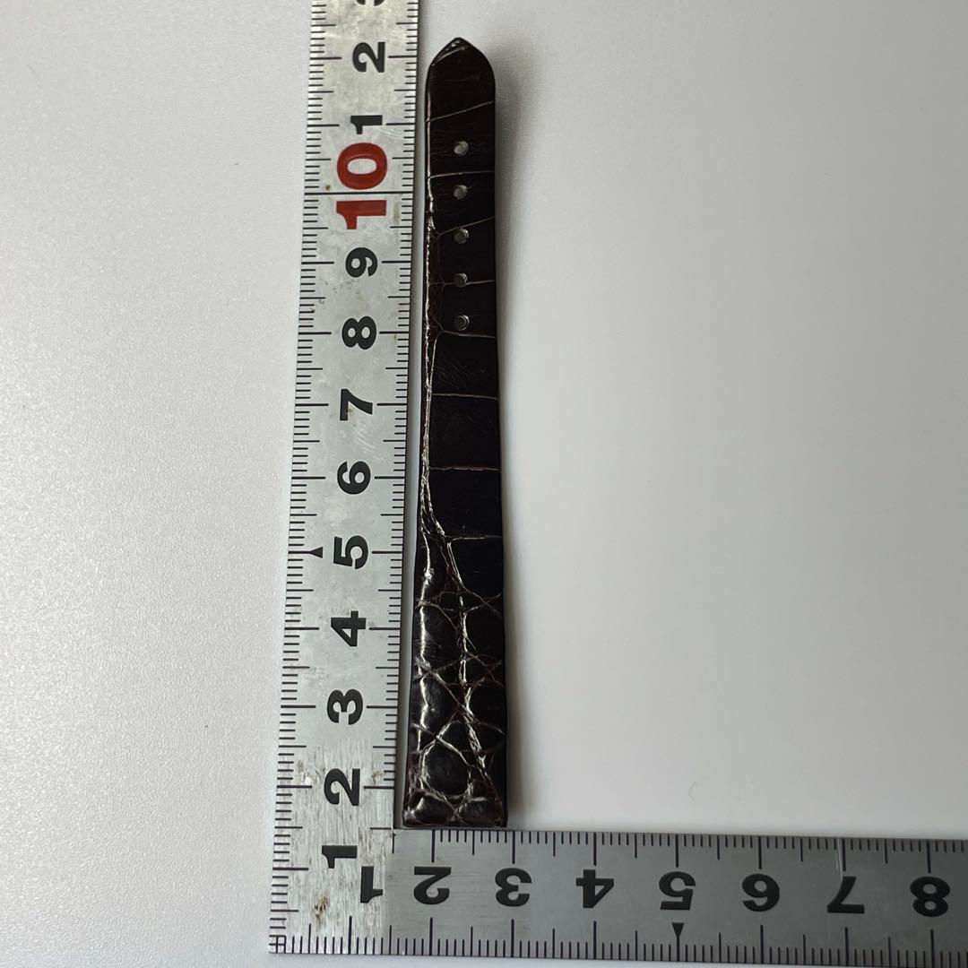 ③ジャガールクルト 純正 ベルト レザー クロコ ブラウン 尾錠 【訳あり】