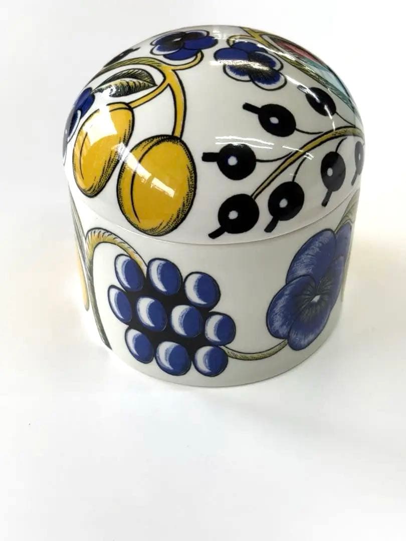 美品 ARABIA アラビア パラティッシ 蓋付きジャー キャニスター 北欧食器