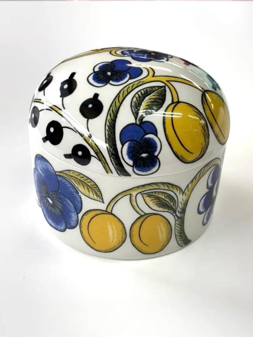 美品 ARABIA アラビア パラティッシ 蓋付きジャー キャニスター 北欧食器