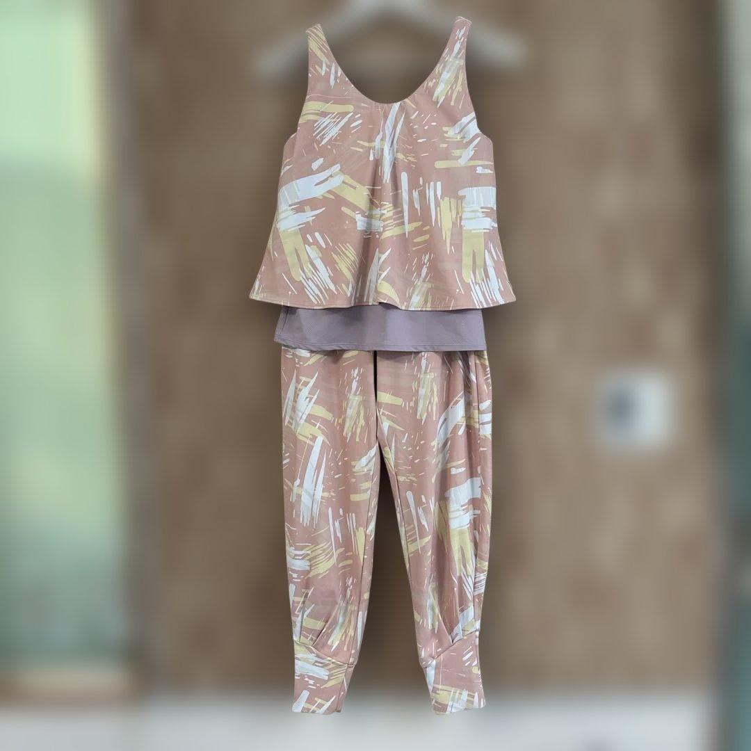 Real Stoneリアルストーンレイヤードタンク＆リラックスロングパンツセット