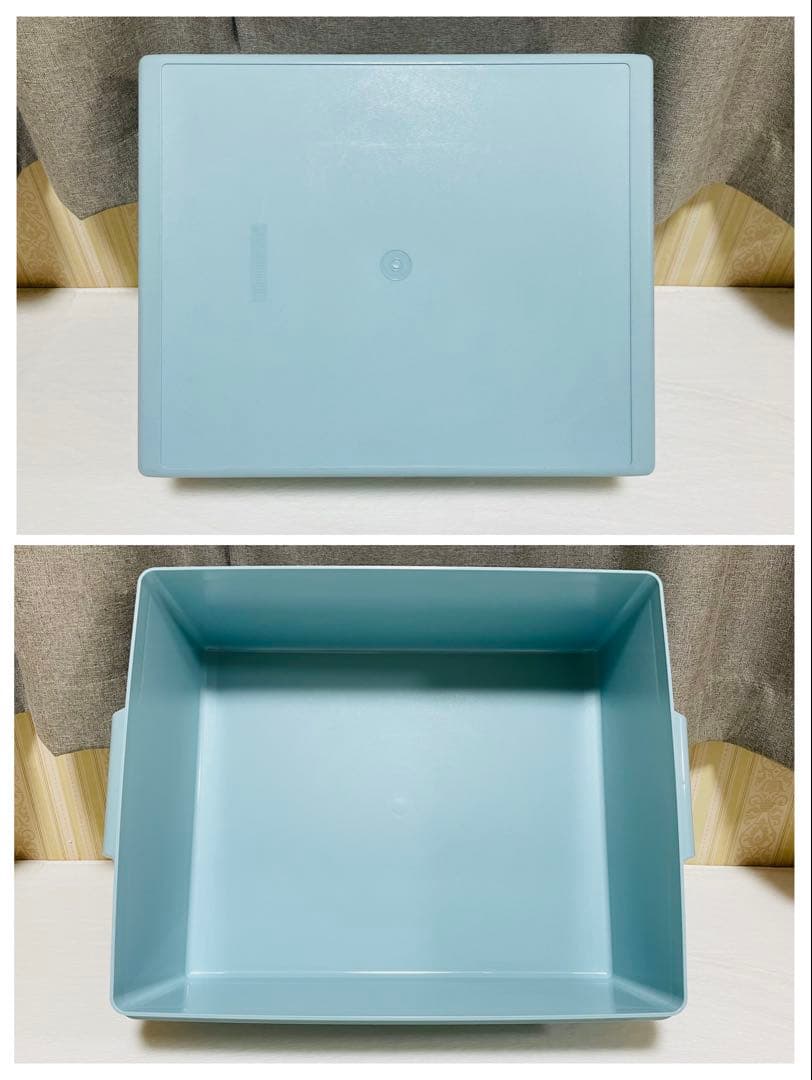 Hana/3個セット/タッパーウェア/ディープ/スーパーケース/水色