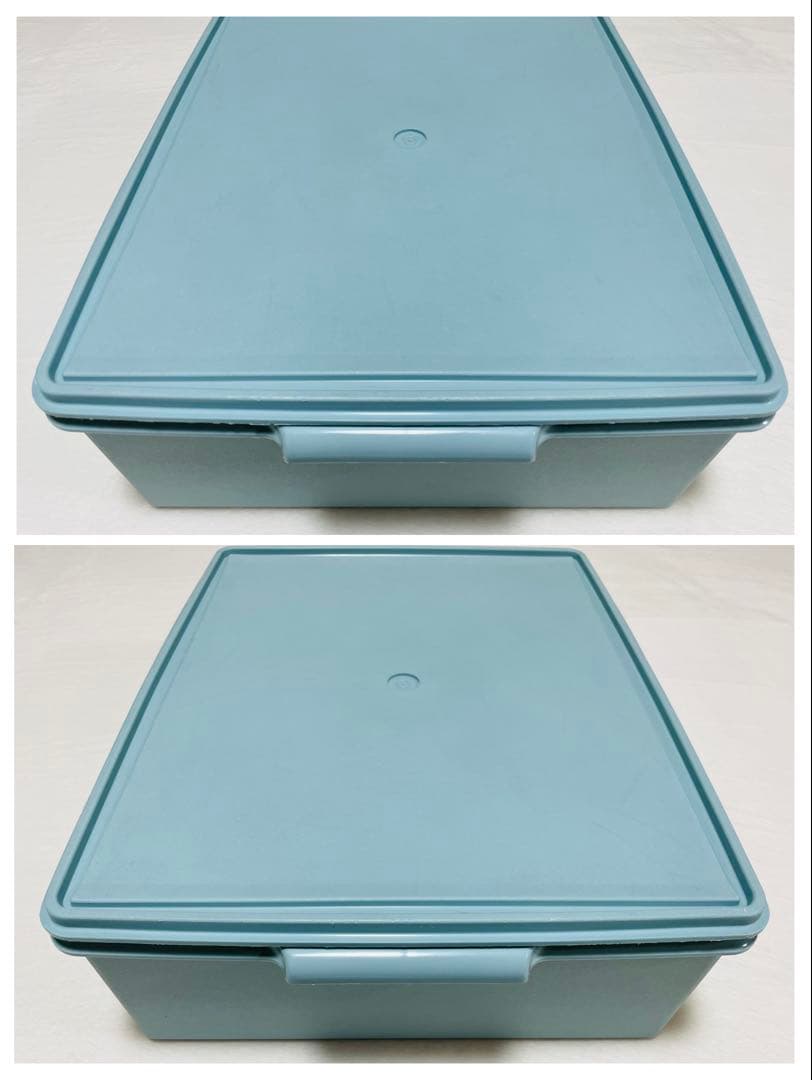 Hana/3個セット/タッパーウェア/ディープ/スーパーケース/水色