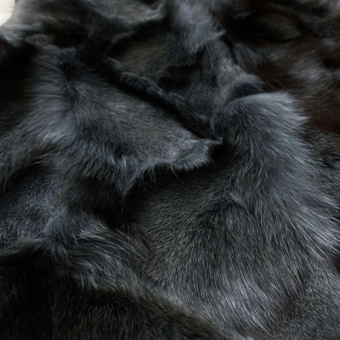 値下げ中1未使用級 ダーマコレクション 高級 フォックスファー ベスト グレー