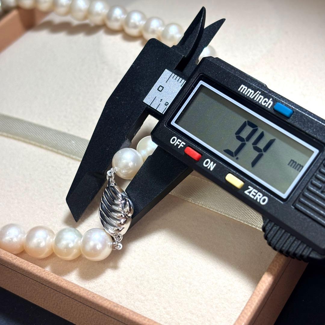 超大珠✨　パール　ネックレス　イヤリング　9.4-10.1 本真珠　SILVER