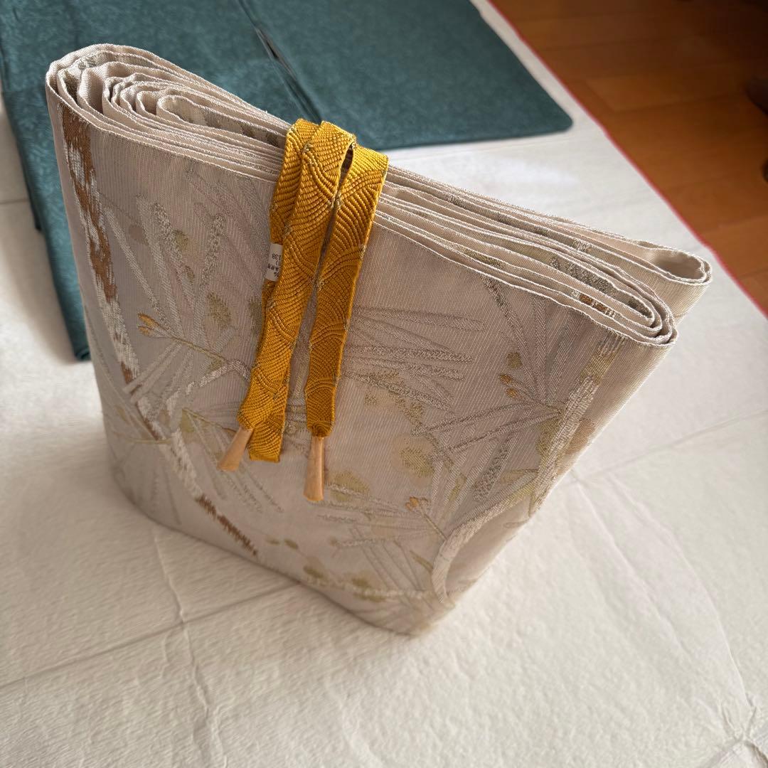 大文字屋庄兵衛　大庄弥さか　袋帯　松　新年に　新品帯締めセット