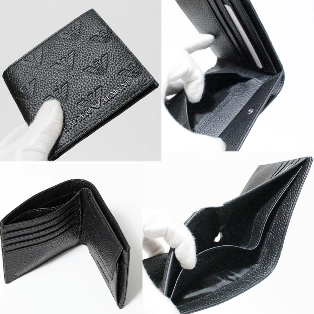 未使用 箱付 エンポリオアルマーニ イーグルロゴ 折り財布 ＆ ベルト セット