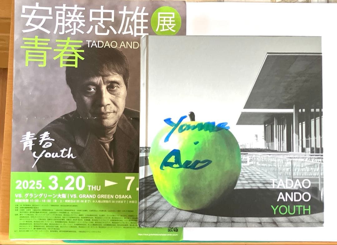 限定：生サイン入り TADAOANDO YOUTH ドローイング入り