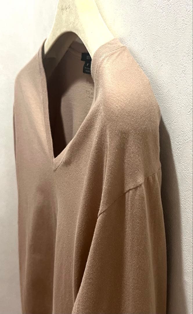 美品 グッチ 長袖 カットソー ブラウン 希少90年モデル バックロゴ入り本物