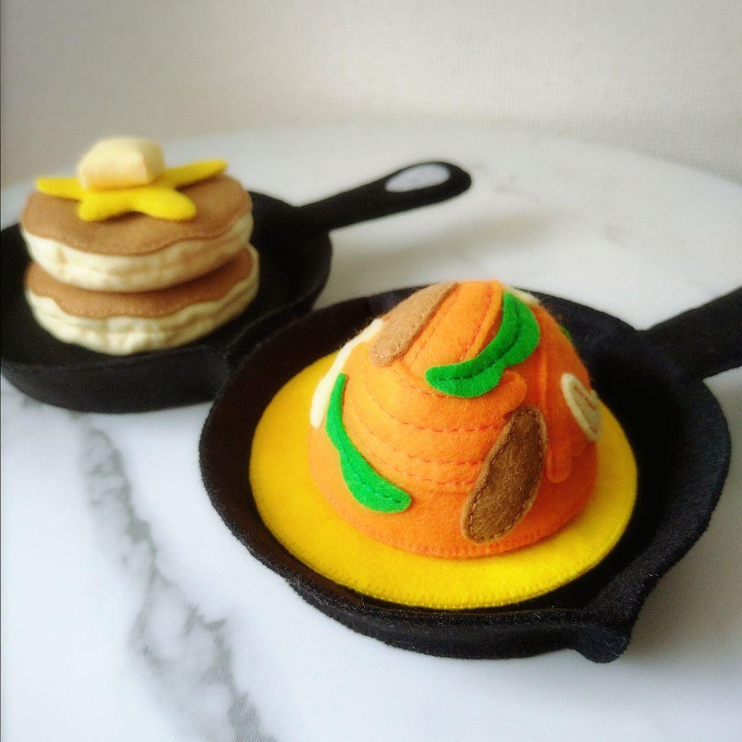 aki⸜❤︎⸝フェルトでおままごと꙳⟡スキレット