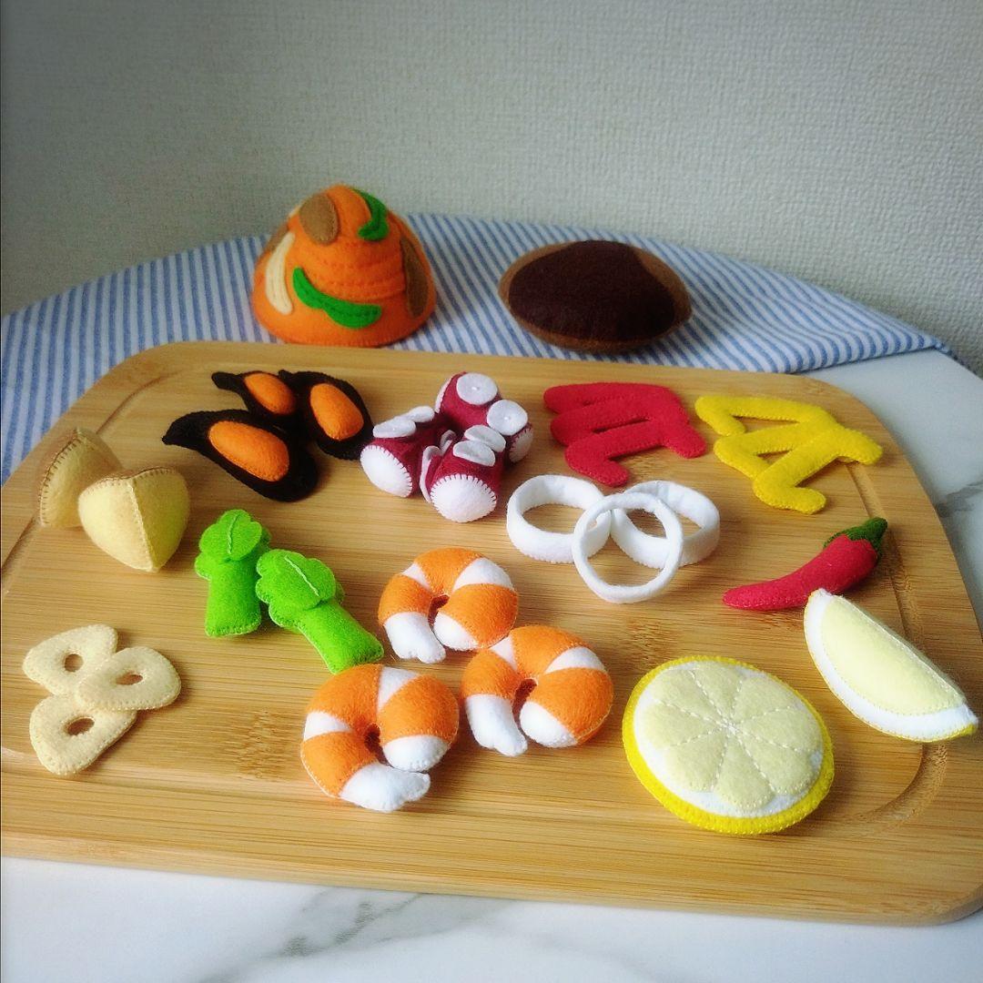 aki⸜❤︎⸝フェルトでおままごと꙳⟡スキレット