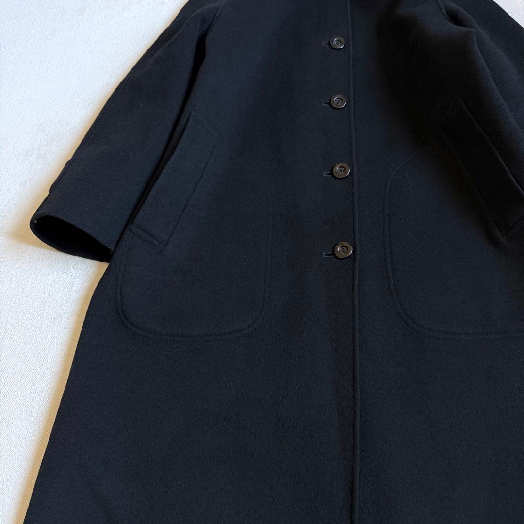 Burberrys ステンカラーコート カシミア混 ビンテージ ブラック 11号