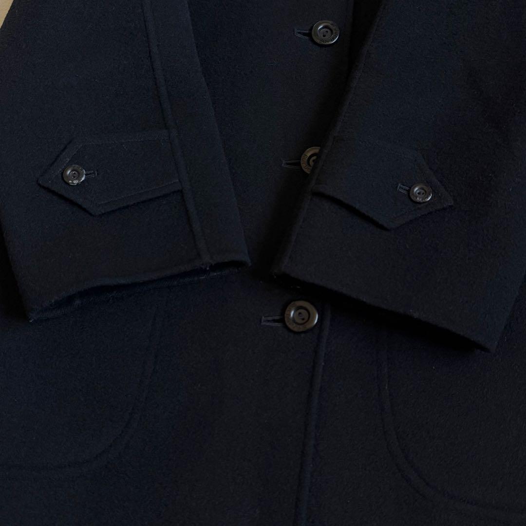 Burberrys ステンカラーコート カシミア混 ビンテージ ブラック 11号