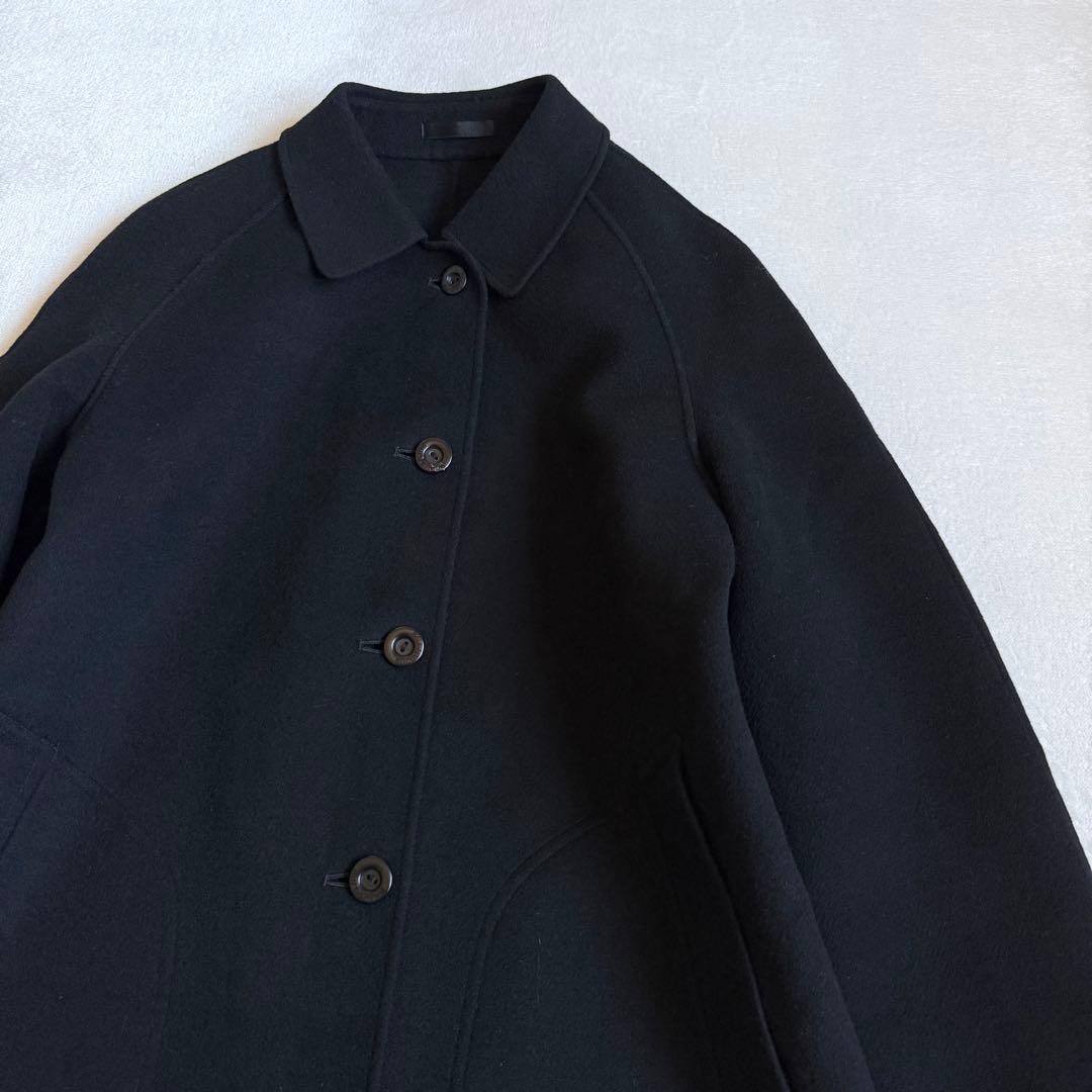 Burberrys ステンカラーコート カシミア混 ビンテージ ブラック 11号