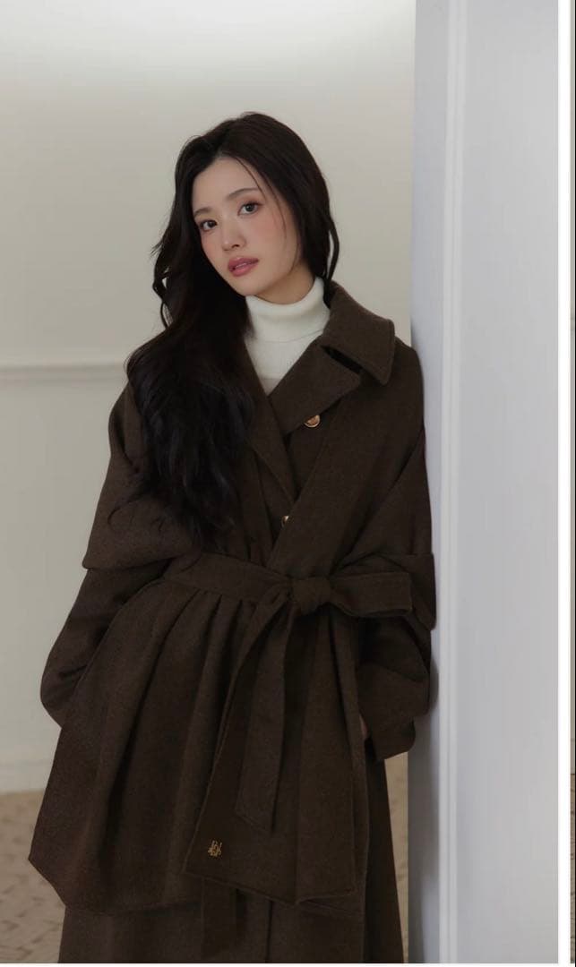 poláura ポローラ MANYWAYウールロングトレンチコート