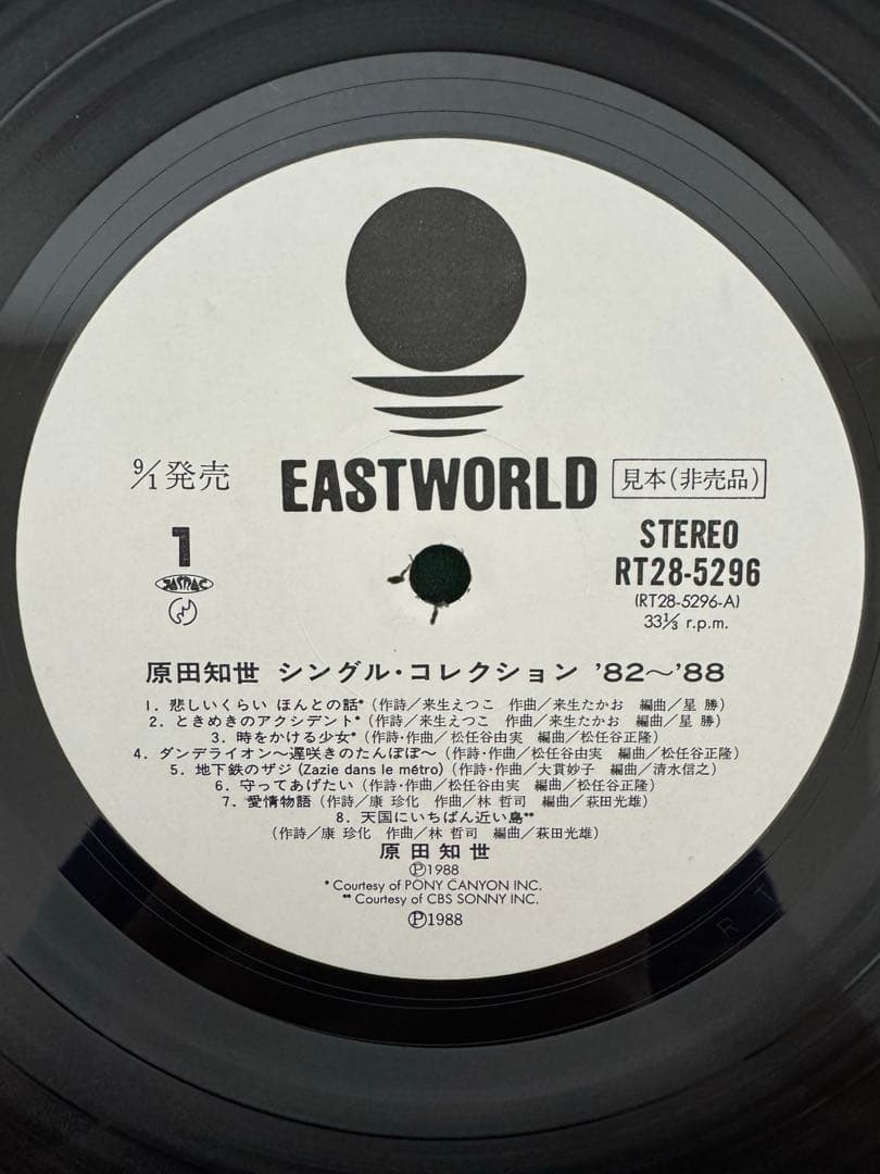 原田知世　レコード　見本盤　盤極美品　帯付き