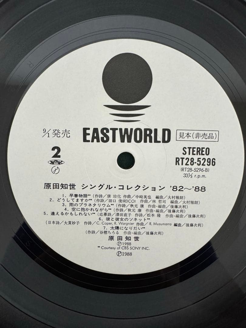 原田知世　レコード　見本盤　盤極美品　帯付き