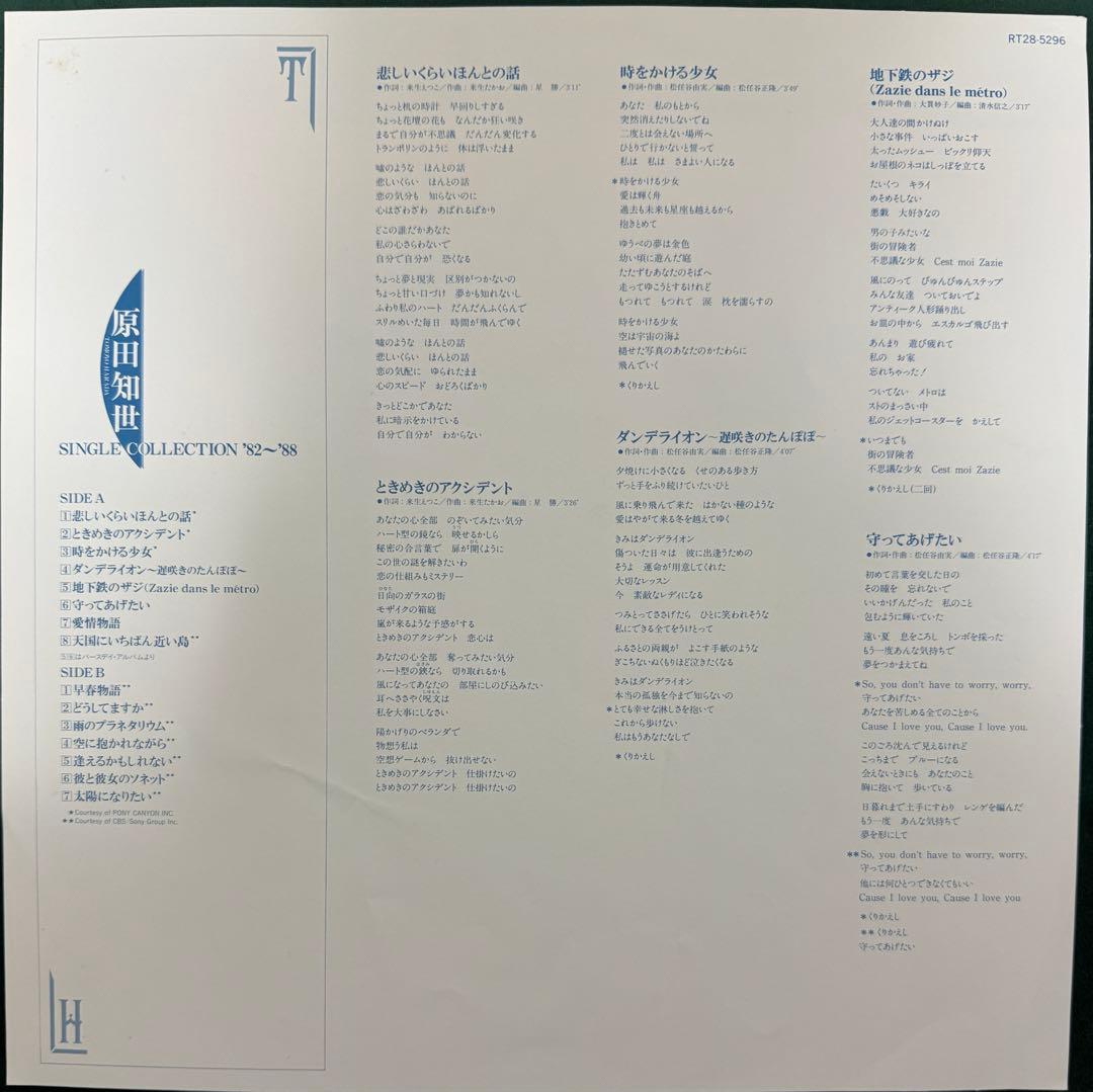 原田知世　レコード　見本盤　盤極美品　帯付き