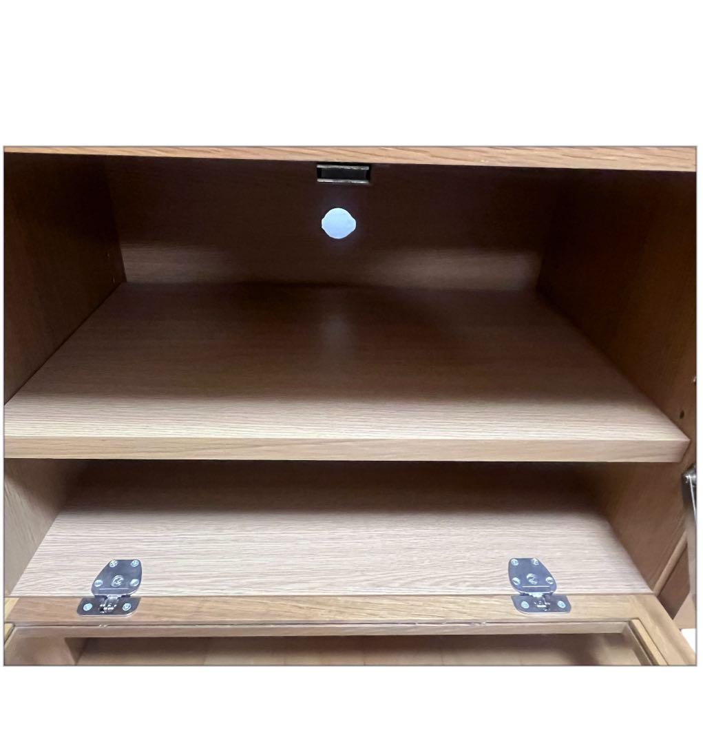 脚付廃盤希少　オーク材　無印良品　木製ＡＶラック