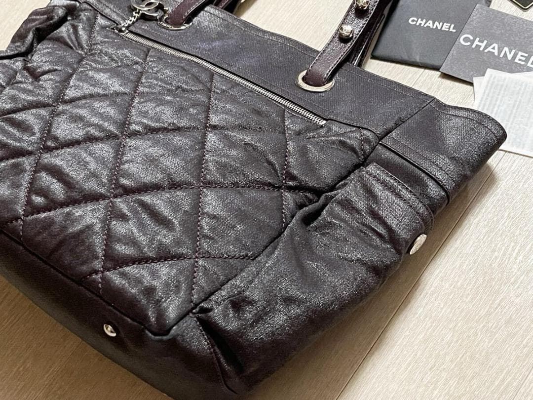 お買い得 美品 CHANEL シャネル ココマーク パリビアリッツ ポーチ付き