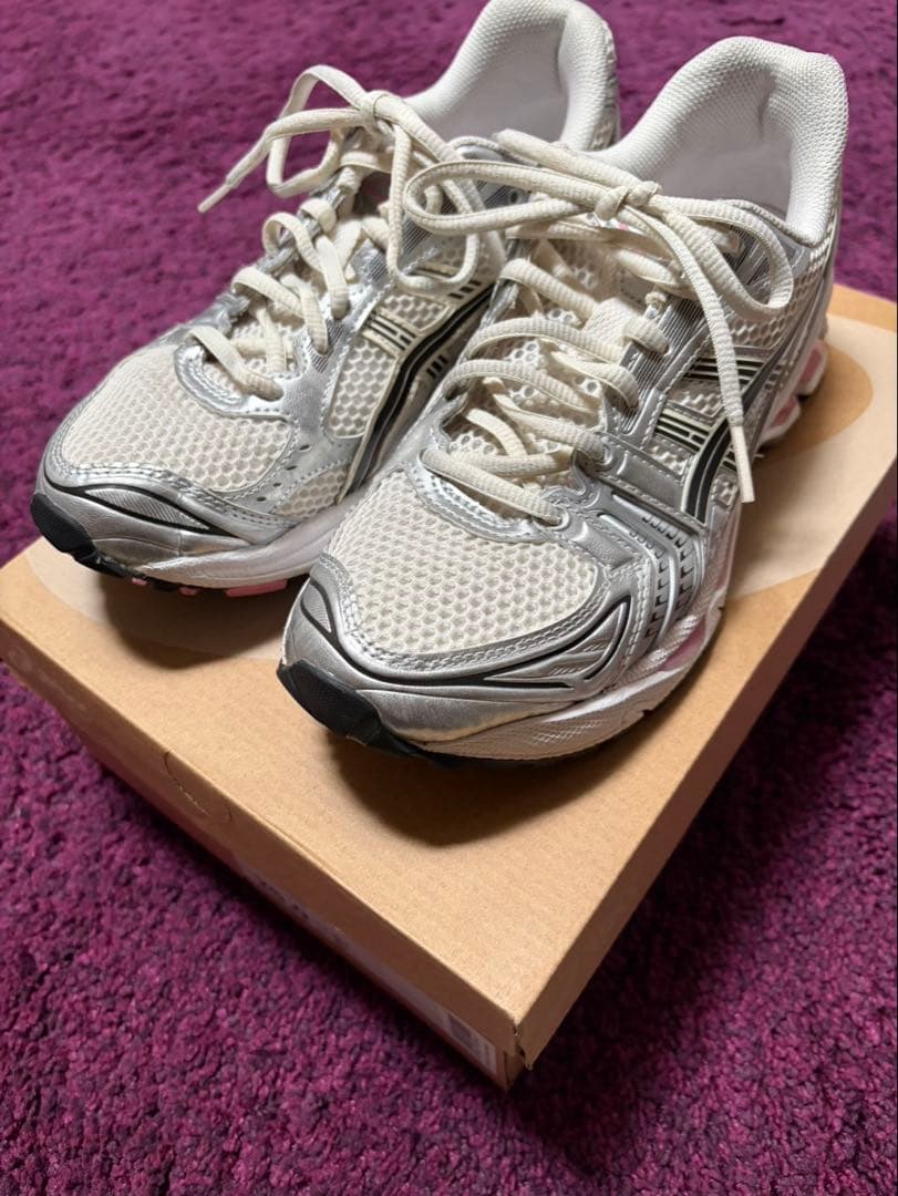 asics gel kayano14 ホワイトシルバーピンク