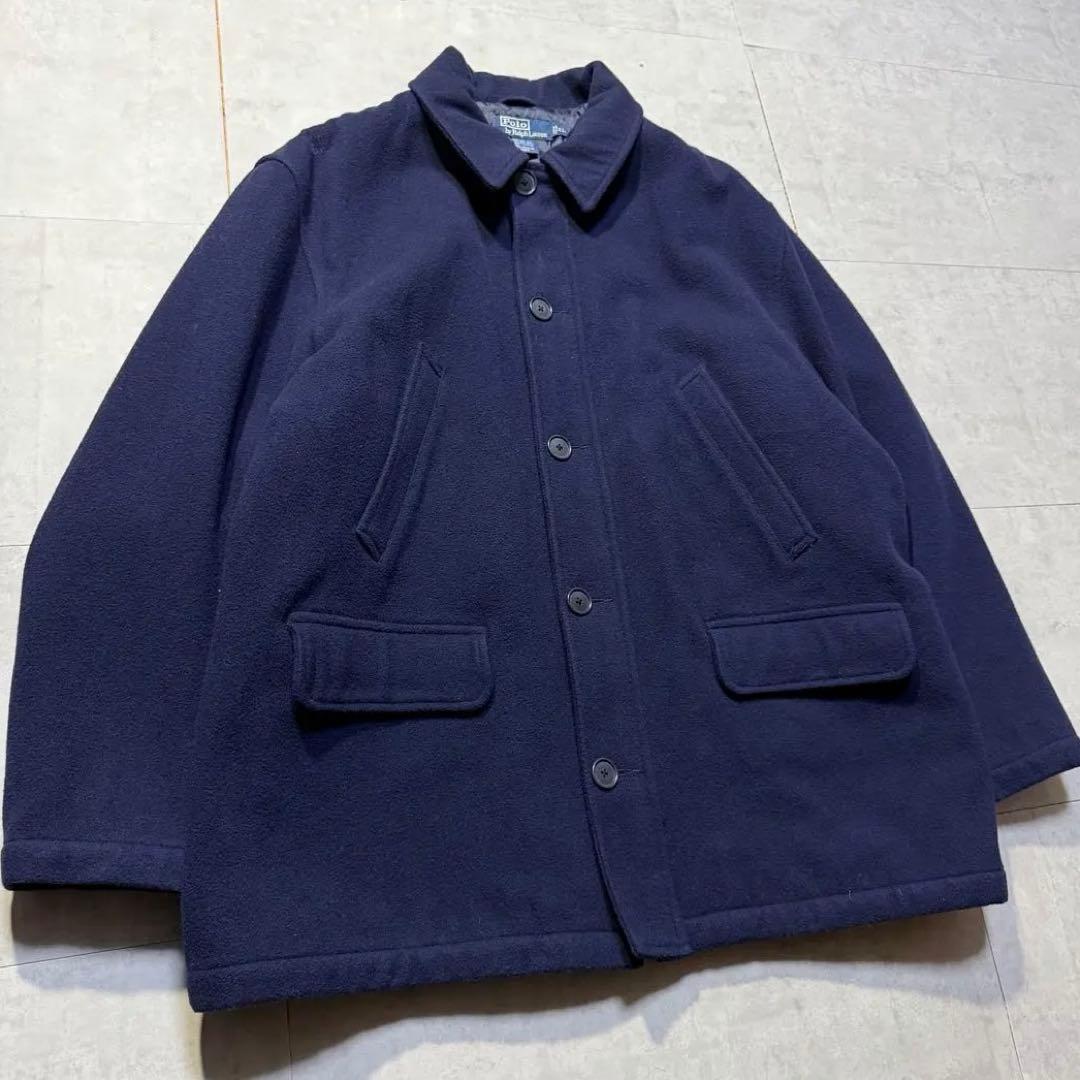 90s POLO ralph lauren ウールコート ピーコートXL