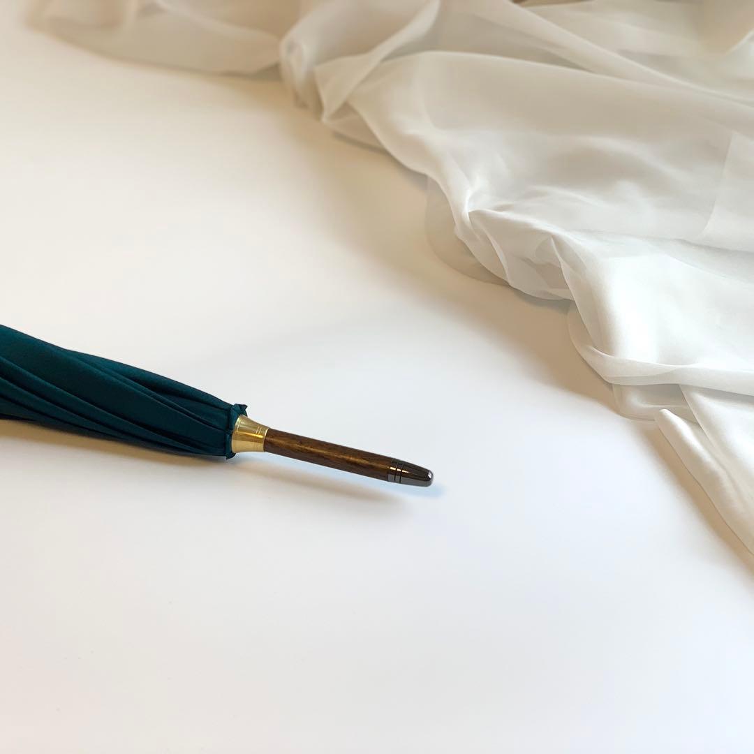 新品未使用 前原光榮商店 レディース雨傘 ロゼッタ ボトルグリーン 数量限定品