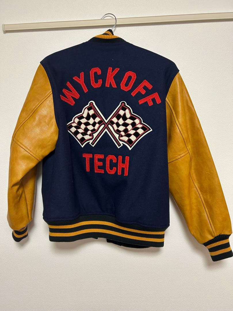 HOUSTON スタジャン L ネイビー/タン