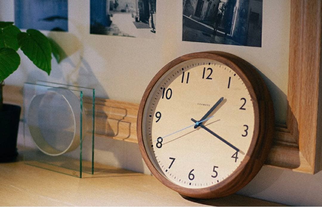 インターゼロ CHAMBRE シャンブル 電波掛け時計　日本製