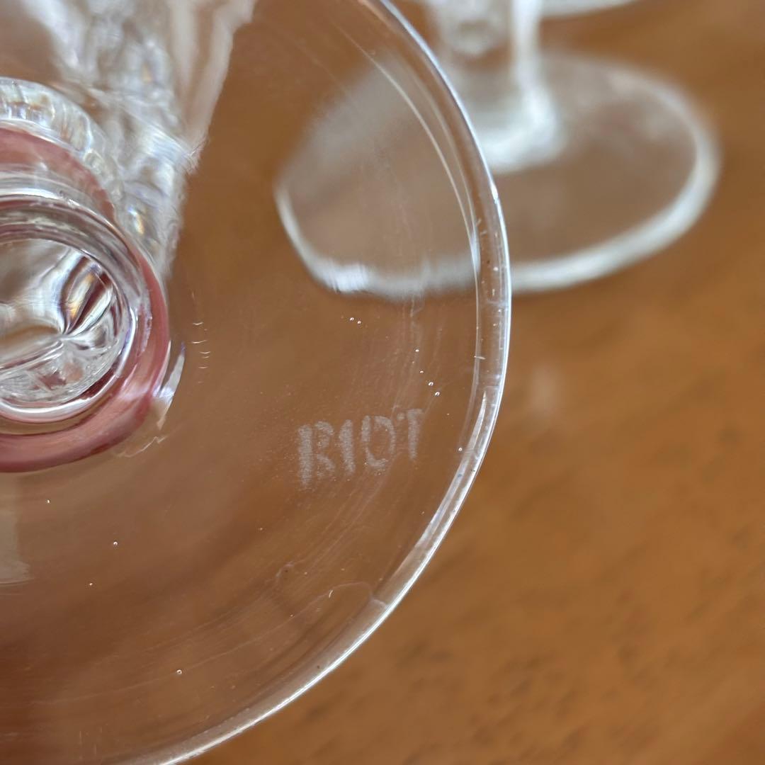 BIOT 気泡入り フルート型 グラス 5個セット