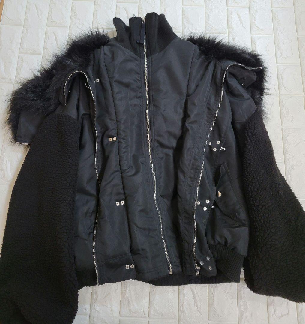 RASVOA ファイヤーマンボアフライトジャケット N-2B黒 y2k サイズＦ