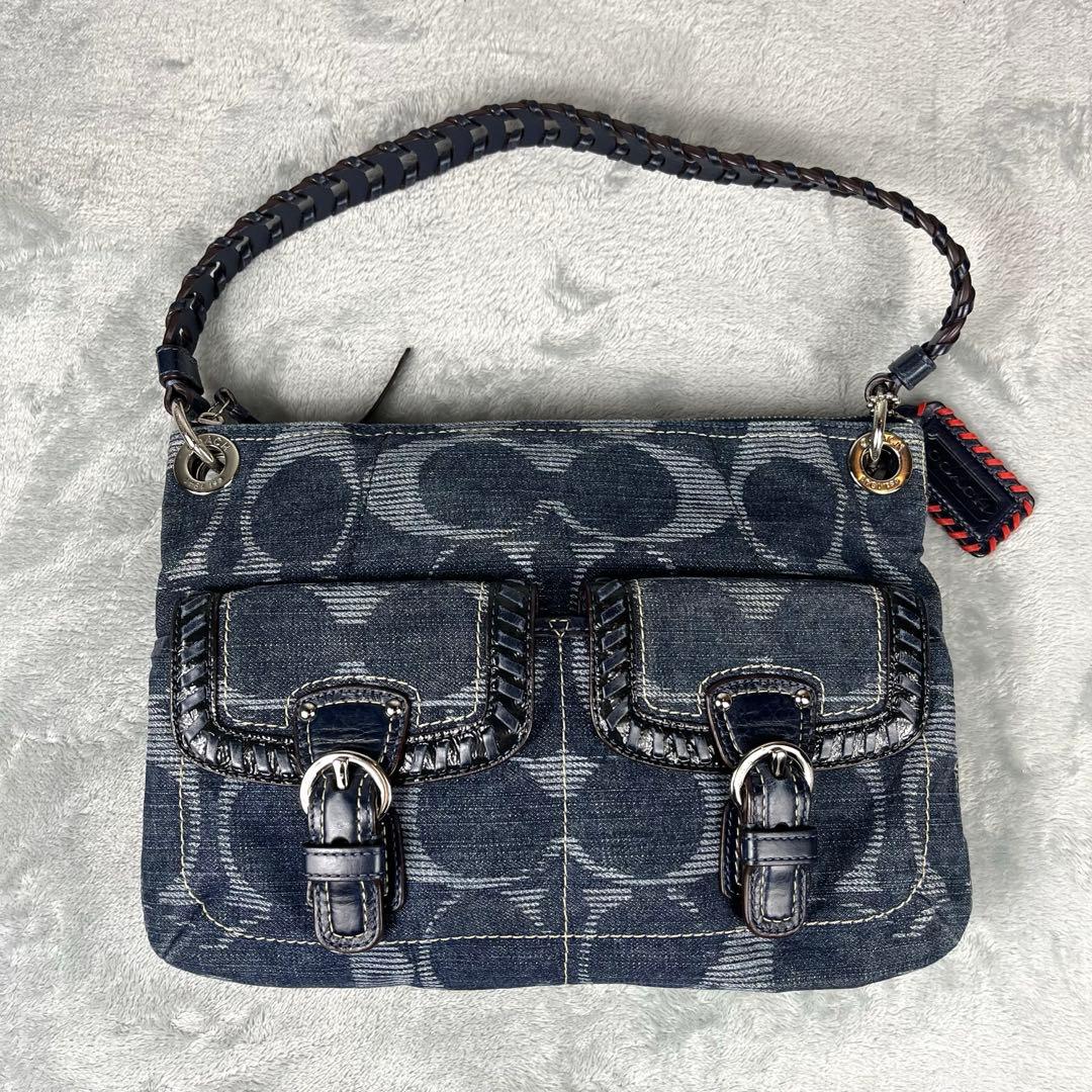 美品 Vintage Coach Denim Bag Signature