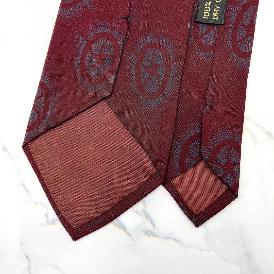 ◆美品◆GIORGIO ARMANI ネクタイ 赤色 車輪柄 モダンアート